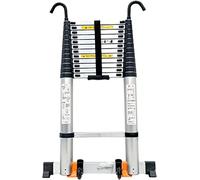 KEppd Escalera telescópica de aluminio – Gancho – 8m/7m/6.2m/5m/4m/3.8m/2.6m