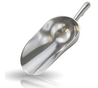 Kerafactum Handy Scoop Large Cuchara para Harina Saco Cuchara para Alimentos Saco Cuchara para Comida Harina Cuchara para azúcar Metal Aluminio Fundido Semicircular sin Costuras Inoxidable 0,7 litros