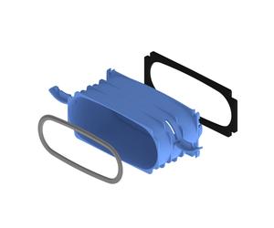 Kermi x-well Módulo inferior alto de distribuidor/colector, de 18 vías, para aire 132x52 - Y2201075010K