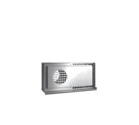 Kermi x-well Rejilla de protección contra la intemperie doble NW160, horizontal, para montaje en pared, acero inoxidable - Y2401160008K
