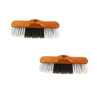 Keroppa, Cepillo para Parquet y Tarimas, Pack 2 Uds, Escoba para Barrer, Cepillo de Limpieza del Hogar, Cerdas Ultra Finas, Suave, para Recoger Polvo y Pelusa, Blanco y Marrón