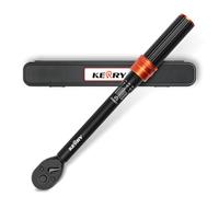Kerry Llave dinamométrica de 3/8 pulgadas, 5-60 Nm, 72 dientes para bicicleta y motocicleta con barra de extensión de 125 mm, adaptador de 3/8 "-1/4", juego de llaves dinamométricas de 3 piezas, para