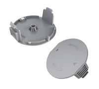 KERYBW 2 piezas de cubierta de bobina para cortacésped Compatible con Bosch 1600A01R5J, tapa de reemplazo para cortacésped universal Bosch GrassCut 18, GrassCut universal 18-26, GrassCut universal 18