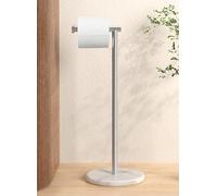 KES Portarollos Papel Higienico de Pie Portarrollos para Papel Higiénico con Base de Mármol Soporte de Papel Higienico Acero Inoxidable Acabado Cepillado, BPH284S1-2