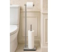 KES Portarollos Papel Higienico de Pie Portarrollos para Papel Higiénico con Reserva Porta Rollos de Papel Higienico Acero Inoxidable SUS304 Acabado Cepillado, BPH286S1B-2