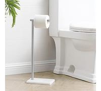 KES Portarollos Papel Higienico de Pie Soporte de Papel higiénico de mármol Natural Soporte de Rollo de Tejido de baño Titular Independiente SUS304 Acabado Cepillado de Acero Inoxidable, BPH285S1-2