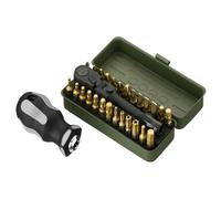 KESI Juego de brocas Torx de 29 piezas, trinquete 2 en 1, diseño de cabeza de bloqueo flexible con 26 brocas patentadas de 1/4 pulgadas, soporte magnético para brocas, mango grueso y carcasa de metal