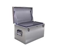 KESOTO Caja de Herramientas de Acero Inoxidable Baúl Almacén con y Tapa Asistida Junta Que Protege de Humedad y Corrosión Compartimiento Adecuado para, 80x40x40cm