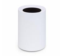 KESOTO Contenedor de Basura Papelera Cesto Cubo con Estructura de Dos Piezas Que Oculta la Bolsa y Superficie Lisa Antimanchas en Plástico PP Apto para Sala, Blanco, 8L