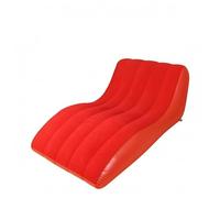 KESOTO Sillón Reclinable Inflable con Respaldo Integrado Chaise Longue Sofá Hinchable Contorneada PVC con Apoyabrazos Cilíndricos y Soporte Lateral Adecuado, Rojo, Tumbona