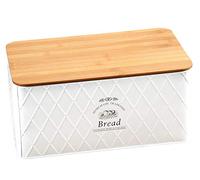 Kesper 18045, Panera de metal, blanco, 32 x 15 x 21 cm