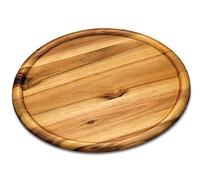 Kesper 28462 Plato de Pizza de Acacia, Madera, marrón, 32 x 32 x 5 cm