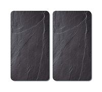 Kesper 3652313 - Tablas para cortar, cristal, Negro, 52 x 30 x 0.8 cm, 2 unidades
