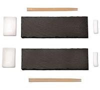 Kesper 38142 - Juego de sushi, 8 piezas, para 2 personas, pizarra