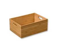 Kesper 57402 - Caja de almacenamiento apilable de bambú, 33 x 24 x 13,5 cm (ancho x profundo x alto)