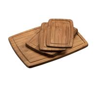 KESPER 59128 - Juego de 4 tablas de cortar (bambú, tamaño grande: 38 x 28,5 x 1,6 cm, 1 mediano: 28,5 x 20 x 1,6 cm, 2 pequeñas: 25 x 15 x 1 cm, color: marrón)
