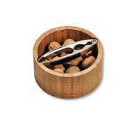 KESPER 62822 Cuenco de Nuez Redondo bambú marrón 17 x 17 x 8 cm