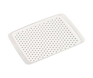 Kesper 77220 Bandeja Antideslizante en plástico, Color Blanco, 35 x 26 x 2 cm
