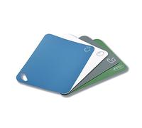 Kesper | Base de corte flexible, juego de 4, material: plástico (PE), tamaño: 38 x 29 x 0,2 cm, colores: azul, blanco, gris, verde | 30591