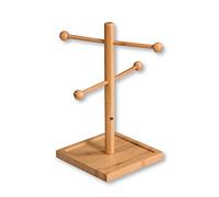 KESPER Brez'n & 58614 - Soporte para salchichas (6 brazos, bambú, 15 x 15 cm, altura: 37 cm), color marrón