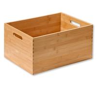 Kesper Caja de almacenamiento de bambú, color marrón, tamaño: 38,5 x 28,5 x 20 cm, 57611
