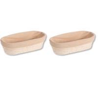 KESPER | Cesta de fermentación, material: ratán, forro textil (extraíble), tamaño: 28 x 15 x 8 cm, color: natural | 19632 (Paquete de 2)