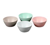 Kesper Juego de 4 cuencos para frutas y ensaladas, de plástico (PET/PP), aptos para lavavajillas, insípidos, diámetro de 14,5 cm, altura 6,5 cm, 32804