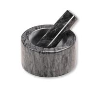 Kesper Mortero 71504 – mármol, Ø 13 cm, altura 8 cm, gris oscuro