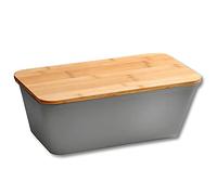 Kesper | Panera, material: plástico, bambú, tamaño: 35 x 14 x 20 cm, color: gris, marrón | 58491