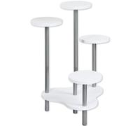 KESPER Soporte para Flores 17278 con estantes de aglomerado Lacado Blanco, Estante para Flores, 64,5 x 72,5 x 46 cm