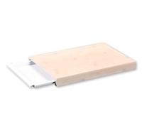 KESPER Tabla de cortar con bandeja recogedora 57352 de bambú con certificado FSC, 38 x 25,5 x 3,5 cm
