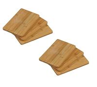 KESPER Tabla de cortar para desayuno, paquete de 6, madera de bambú, tabla de cortar de madera para uso diario, ideal para servir alimentos