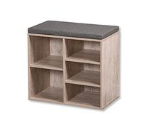 Kesper Zapatero con cojín 15911 – Tablero de fibra 51,5 x 48 x 29,5 cm Blanco encalado