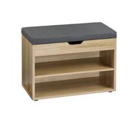 Kesper Zapatero con cojín, Material: Tablero de Fibra, tamaño: 60 x 45 x 30 cm, Color marrón 15924 13