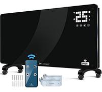 KESSER® Convector de cristal calefactor eléctrico APP función WiFi incluye mando a distancia calefacción eléctrica de pie o pared radiador | pantalla táctil | temporizador | 2500 W |