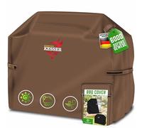 KESSER® Funda para Barbacoa Resistente a la Intemperie |Grill Cubierta para Weber, Brinkmann Char Broil Parilla | Tejido Oxford 600D | 147 x 61 x 122 cm, Marrón