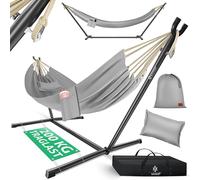 KESSER® Hamaca Lake con Estructura Doble para 2 Personas - Resistente Marco 200kg Capacidad Interior y Exterior XXL Columpio Doble Multijugador Jardín Piscina Balcón Terraza, Gris