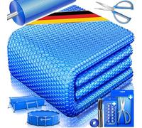KESSER® Lona solar para piscina de 400 µm, lona solar rectangular de 732 x 366 cm, cubierta solar flexible que se puede cortar, lona para piscina para calentar el agua, cubierta solar con tijeras