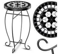KESSER® Mesa de Jardín Mosaico Redonda - Diseño Tetragón, 60 x 34 cm