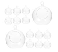 KESYOO 20 Unidades Bola Decorativa Transparente Colgante de Plástico, | Diseño Claro, Estructura Hueca Lazo, para Pequeños Adornos, Velas LED y Decoración Exterior