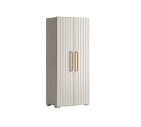 Keter Armario Groove Alto, Amario Alto de almacenaje, Resina,2 Puertas y 3 baldas Regulables en Altura, Color Beige, 180 x 80 x 45 cm