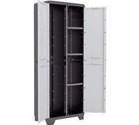 KETER, armario lineal multifuncional, 68 x 39 x 173 cm, color y gris, con 3 estantes ajustables