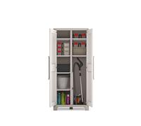 KETER Armario para EXTERIOR GULLIVER escobero multiusos baldas ajustables resina resistente UV y lluvia (IPX3) TÜV cerradura 80x44x182 WxDxH