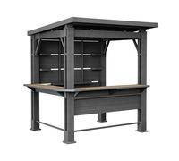 Keter Bar Gazebo Signature,Pérgola Exterior,Resina Resistente Intemperie. | 230x200x238 cm, color Marrón