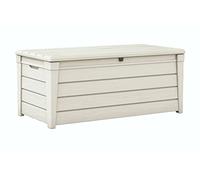 Keter - Baúl de jardín Brightwood Poolbox, Capacidad 454 litros, 145 x 69,7 x 60,3 cm