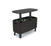 Keter Bevy Bar - Mesa Nevera para Exterior y Jardín, Capacidad 60L, Color Grafito