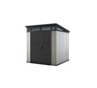 KETER Caseta de Jardín ARTISAN 7X7 EXTERIOR cobertizo almacenamiento madera acero metal resina efecto madera 214x218x226 WxDxH cm