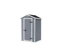 KETER Caseta de Jardín MANOR 4x3 cobertizo de almacenamiento EXTERIOR ordenación acero metal madera resina 129x103x196 WxDxH cm