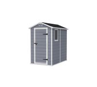 KETER Caseta de Jardín MANOR 4x6 EXTERIOR cobertizo de almacenamiento ordenación madera acero metal resina 130cmx192cmx198cm WxDxH