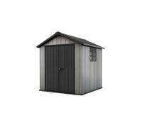 Keter Caseta De Jardín Oakland 757 Cobertizo De Almacenamiento Exterior Ordenación Acero Metal Madera Resina 230x224x242 Wxdxh Cm